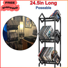 Vinyl Record Storage Rack, Record Holder 260-280 LP Storage Shelf Display Stand