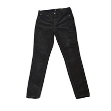 GAP Womens Size 12 Tall True Skinny Black Fine Whale NEW Corduroy Pants Straight