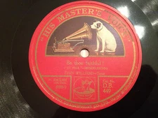 EVAN WILLIAMS "Open The Gates Of The Temple"/"Be Thou Faithful" 78rpm 12" 1925