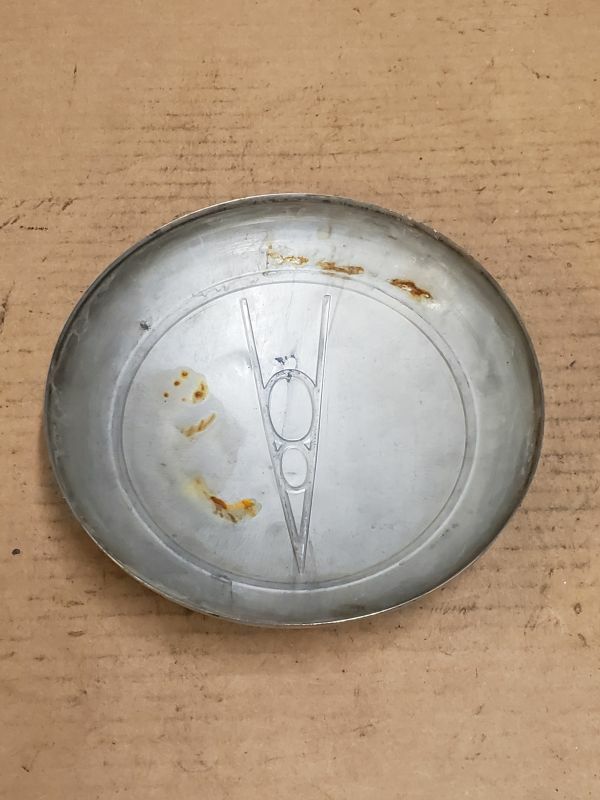 6枚玉 1956年製造 C80mm シルバー メタルショートフード キャップ付属 1936-39 Original Ford Passenger Car & Pick Up Center Hubcap 68