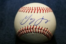 GREG JONES AUTOGRAPHED BASEBALL BOWLING GREEN HOT RODS TAMPA BAY RAYS 