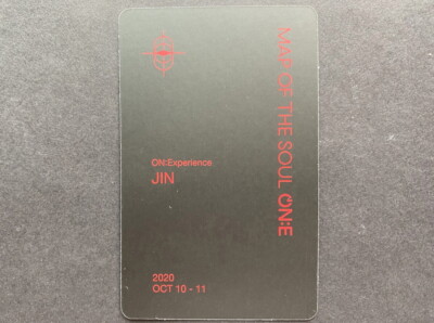 BTS-MAP OF THE SOUL ON:E DVD OFFICIAL PHOTO CARD JIN | eBay