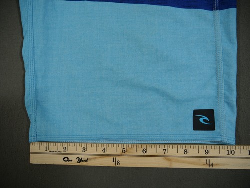 Rip Curl Shorts Mens 28 Blue Orange Swimming Flat Front Surf Swim Drawstring - Picture 6 of 10
