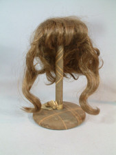Size 11" Circumference Vintage Light Brunette Synthetic Hair Doll Wig LOOK