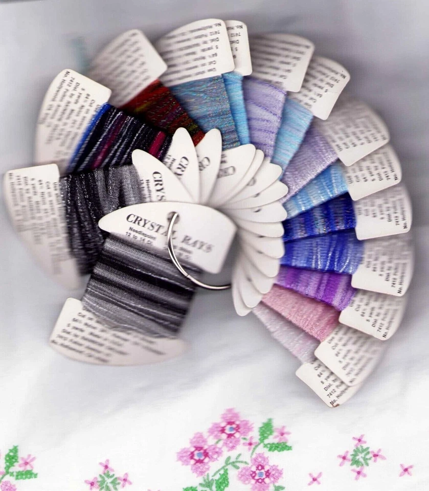 Crystal Rays Variegated Ribbon Rainbow Gallery Cross Stitch Needlepoint Choice - Image 1 of 1