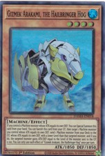 YUGIOH..GIZMEK ARAKAMI, THE HAILBRINGER HOG..DAMA-EN018..NM/MT/NP..SUPER RARE