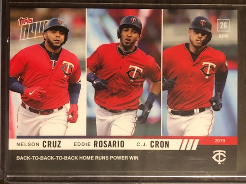2019 Topps Now 134 Nelson Cruz / Eddie Rosario / C.J. Cron