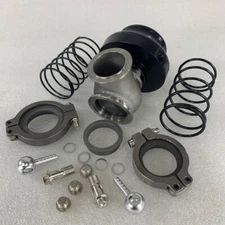 Adjustable Universal 38mm V-Band External Turbo Wastegate with 2 Spring Black