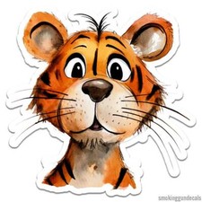 Cute Tiger Vinyl Decal Sticker Indoor Outdoor 3 Sizes 12295