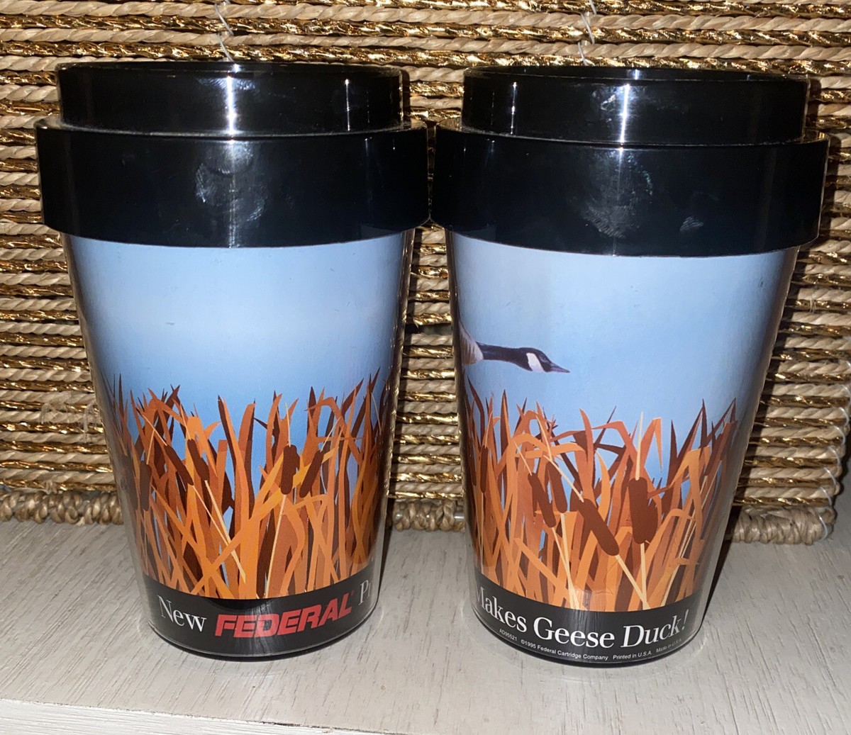 (2) Federal Cartridge Premium Steel Ammunition Coffee Mugs NEW Advertisement