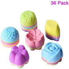 Magik 36 PCS Reusable Non-stick Silicone Baking Muffin Cupcake Chocolate Cups