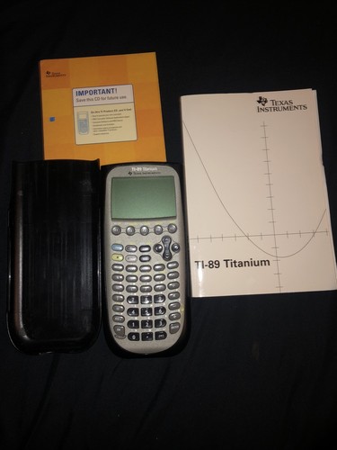 TI-89 Titanium Graphing Calculator With Cover & Manual TESTED & WORKING