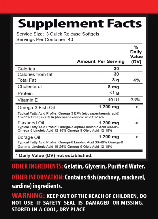 Cápsulas blandas de aceite de pescado - PREMIUM OMEGA 3 6 9 - pérdida de peso natural 3 botellas Foto 2 de 4