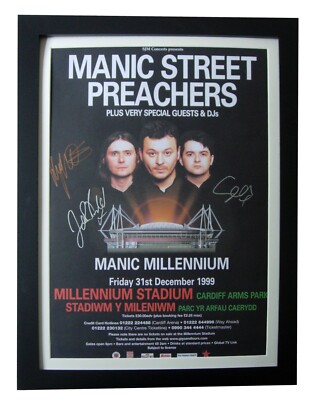 MANIC STREET PREACHERS + SIGNIERT + GERAHMT + MILLENNIUM STADIUM = 100 % AUTHENTISCH + SCHNELLER VERSAND