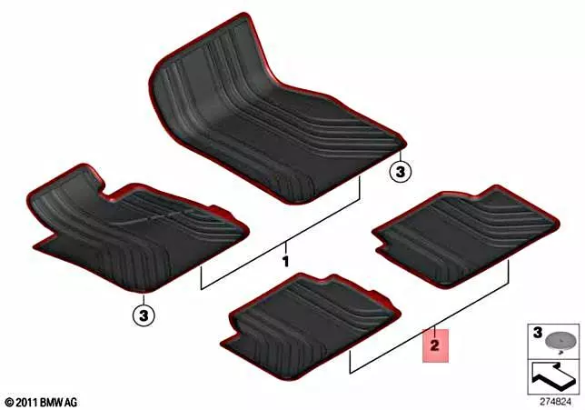 Bmw f36 sale floor mats