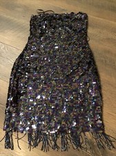 guess dress Xs 0 Colorful Sequins Garnet Wine Multi