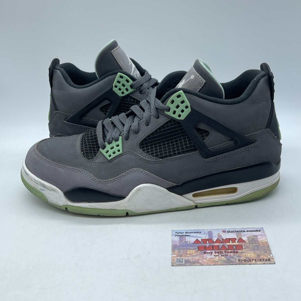 シューズ(女性用) NIKE AIR JORDAN 4 RETRO \"Green Glow\"23.5 Jordan 4 Retro Green Glow (GS) - 408452-033 - US