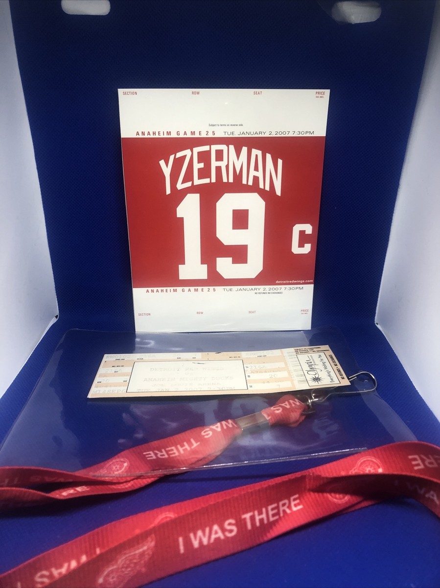 Detroit Red Wings Steve Yzerman Jersey Retirement Ceremony