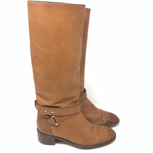 J Crew Boots Size 7.5 Womens Parker Cognac Distress Vachetta Leather