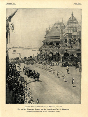 Feierlicher Einzug in Singapore der Herzog von York Englischer Thronfolger 1901