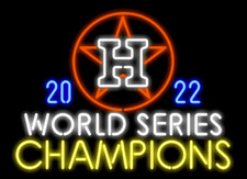 Houston Astros 2022 World Series Champions 24x20 Neon Light Lamp Sign