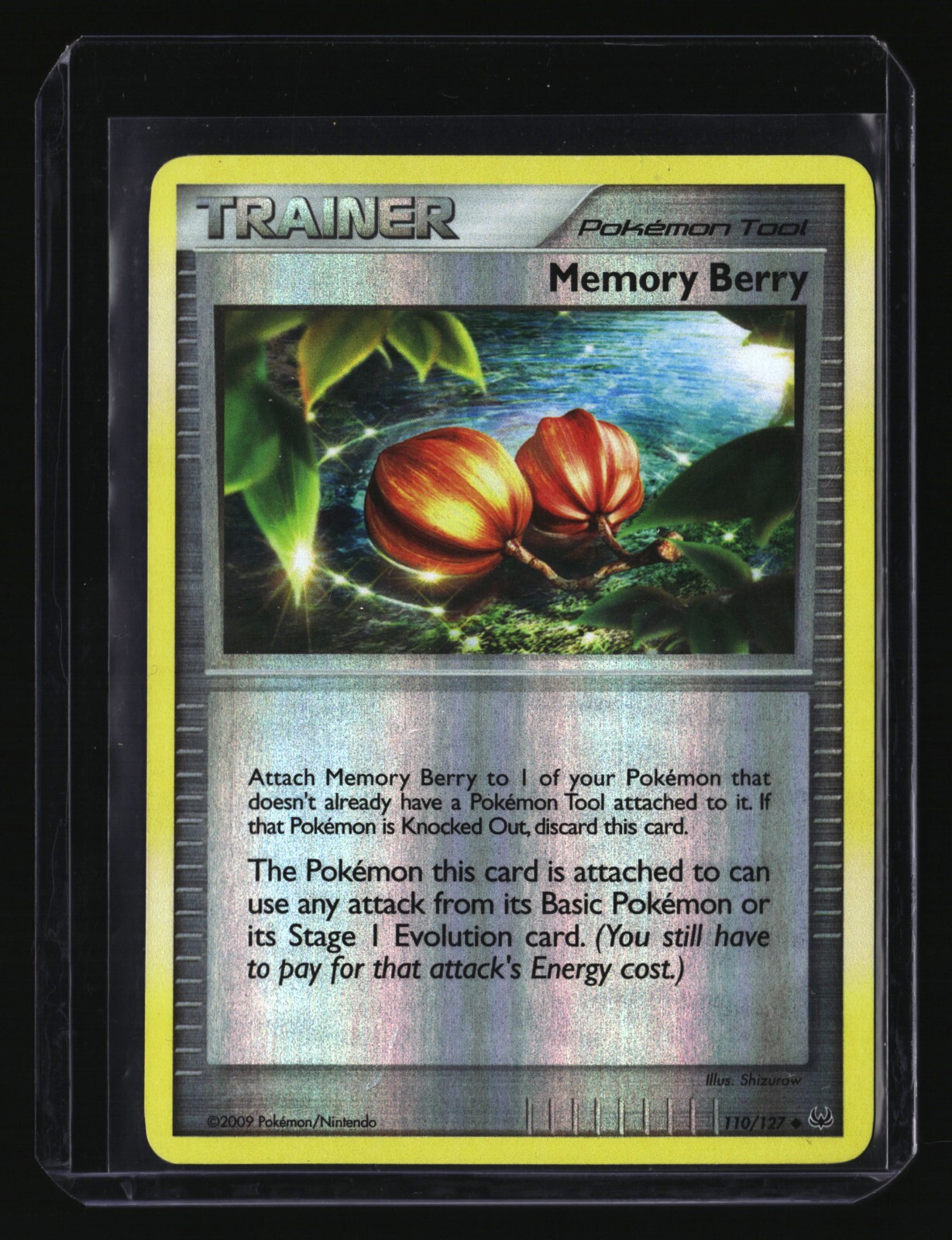 Pokemon MEMORY BERRYÂ 110/127 Reverse Holo (2009 Platinum) LP/Light Play