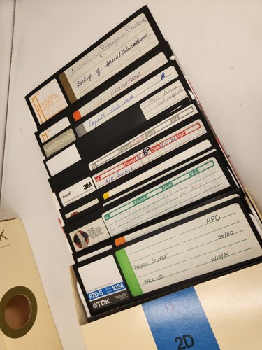 24LOT 8 Inch 8" Floppy Disk Diskettes Vintage 80s Computer Software/Files TDK - Afbeelding 4 van 8
