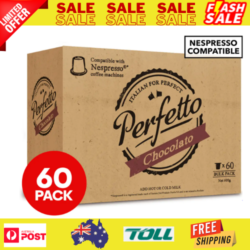 60 x Nespresso Coffee Machine Compatible Hot Chocolate Pods Chocolato