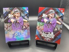 2022 Topps Fire RYAN VILADE RC Autograph Base Flame Parallel Colorado Rockies