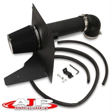 Black Cold Air Intake Piping Heat Shield Filter For 2010-2015 Chevy Camaro SS V8