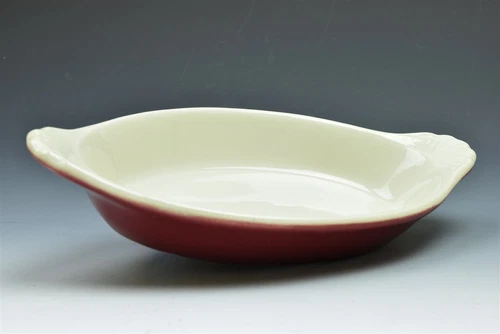 Hall Pottery Individual Baking Au Gratin Dish #528 Burgundy