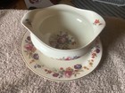 Syracuse Old Ivory Sharon Gravy Boat w/ attached underplate USA — photo 1