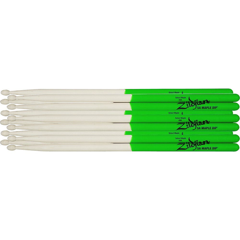 Zildjian Maple Green DIP Drumsticks 6Pack Super 7A Wood Tip eBay