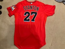 GIANCARLO STANTON #27 MIAMI MARLINS 2014 GAME USED JERSEY LEAGUE MVP ALCS MVP!!!