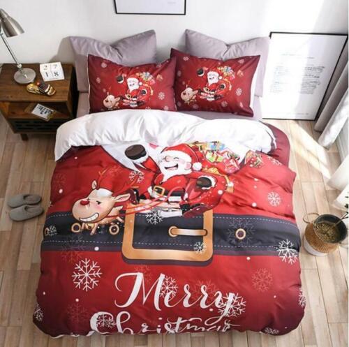 3D Santa Claus ZHUB1525 Bed Pillowcases Quilt Duvet Cover Queen King Zoe
