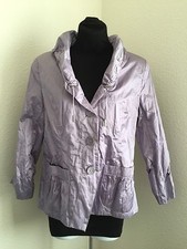 CHICO'S Shiny Lavendar Jacket SIZE 1 M 8/10 Purple