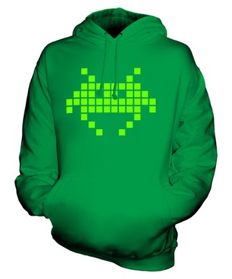 NEON SPACE INVADER UNISEX KAPUZENPULLOVER HOODIE PULLI HOODY