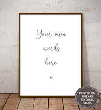 STUNNING SCRIPT STYLE SONG QUOTE WALL ART PRINTS FINE ART. QUALITY HOME PICTURE 
