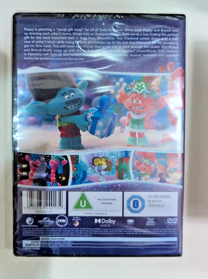 THE TROLL HOLIDAY IN HARMONY     BRAND NEW SEALED GENUINE UK DVD - Image 2 of 2