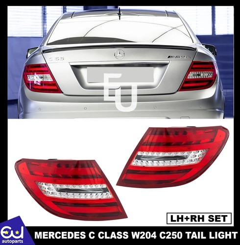 Pair LED Rear Tail Light Lamp For Mercedes Benz C-Class W204 C250 C350 ...