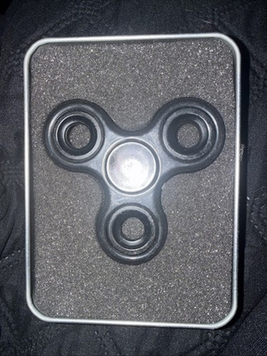 #ad Fidget Spinner Three wheel Fidget Alloy Finger Rotating Pressure Hand Table Toy $13.99