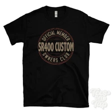 OFFICIAL MEMBER SR400 CUSTOM OWNERS CLUB T-SHIRT motorcycle bike gift retro logo