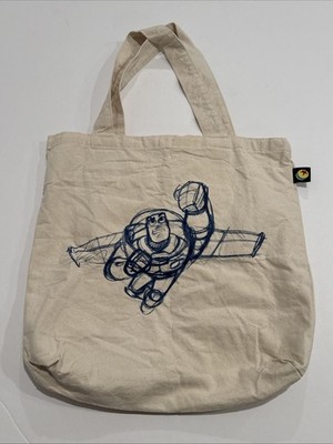 Pixar Studio Buzz Lightyear Toy Story Canvas Tote Bag Made in USA