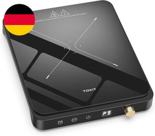 Camping Induktionskochfeld 1 Platte, 2000W Induktionskochplatte Mobile 9-Tempera