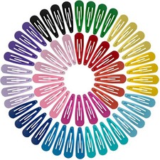 60 Pack Metal Snap Hair Clips Colorful Hair Barrettes for Girls Women Teen
