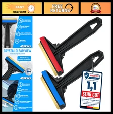 Efficient Brass Blade Car Ice Scraper - 2 Pack Windshield Snow Remover Tool