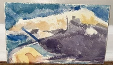 Karl Mattern List Iowa Artist Mid Century Modern Watercolor Expressionist Signed