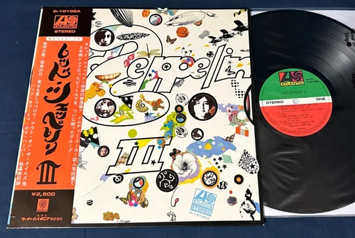 🔥 LED ZEPPELIN "III" 1976 Japan Obi Audiophile Vinyl Insert Immaculate MINT-