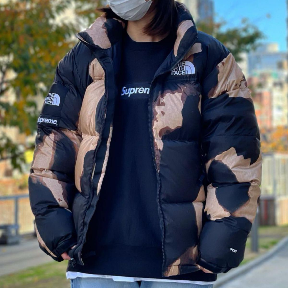 supreme breached denim nuptse jacket M THE NORTH FACE Nupsi supreme breached denim nuptse jacket M THE NORTH FACE Nupsi