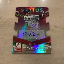 2015 Panini Elite -Signatures Troy Tulowitzki Status Purple Die-Cut Auto /20 